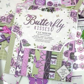 img 3 attached to 🦋 Dovecraft Premium Butterfly Kisses FSC 8x8 Paper Pack - Multicolored, One Size