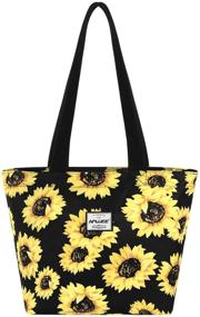 img 4 attached to 🌻 Stylish and Spacious: HAWEE Sunflower Shoulder Handbag - Perfect for Outdoor Women's Fashion and Storage!