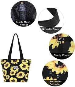 img 1 attached to 🌻 Stylish and Spacious: HAWEE Sunflower Shoulder Handbag - Perfect for Outdoor Women's Fashion and Storage!