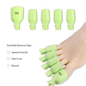 img 1 attached to 💅 60Pcs Acrylic Toe Gel Remover Clips, Toe Polish Remover Caps, Clean and Easy Toenail Tool for Professional Salon and Home Use - IRCHLYN (6 Colors)