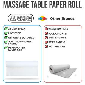 img 3 attached to 🛏️ JJ CARE – 50% Thicker Massage Table Paper Roll 31.5" x 328' – Disposable Massage Bed Sheets for Facial Beds, Tattoo Bedsheets, Spa Waxing – Non Woven Massage Table Cover Sheets