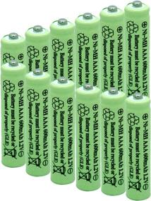 img 4 attached to High-Capacity BAOBIAN AAA Solar Batteries - 600mAh, 1.2V NiMH, Rechargeable for Solar Lights, Lamps, Garden - Green (12 PCS)