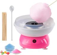 🍭 nodemash cotton candy machine - portable 500w with splash-proof plate - efficient electric heating - includes 20 candy cones & sugar scoop - ideal for home kids birthday family party логотип