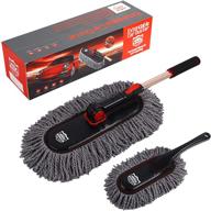 🚗 оптимизированный поиск: набор для чистки автомобиля ride kings car duster set + наружная ручка-телескопическая штанга, щетки для удаления царапин (большая и малая) для очистки пыли на внутренней и внешней части автомобиля и грузовика. включает в себя микрофибровую щетку для интерьера - 2 упаковки. логотип