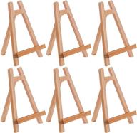 🎨 u.s. art supply 10.5" small tabletop a-frame easel (pack of 6) - beechwood tripod, portable and versatile easel for artists, students, and painting parties logo