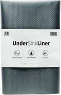 water-resistant under sink mat by s&amp;t inc. - non adhesive plastic shelf liner in charcoal (24 in. x 48 in.) logo