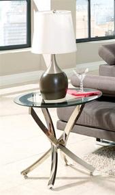 img 2 attached to Norwood Chrome End Table with Clear Tempered Glass Top