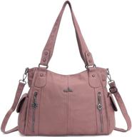 👜 women's fashion satchel with top handle - stylish shoulder handbag and wallet set in satchel style logo