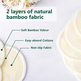 img 3 attached to 🌿 20 Packs Organic Reusable Makeup Remover Pads: Eco-friendly Bamboo Cotton Rounds for all Skin Types, Including a Cotton Laundry Bag