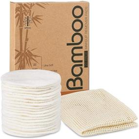 img 4 attached to 🌿 20 Packs Organic Reusable Makeup Remover Pads: Eco-friendly Bamboo Cotton Rounds for all Skin Types, Including a Cotton Laundry Bag