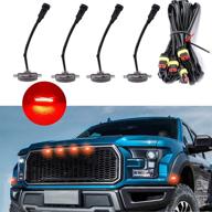 viesyled front grille lights lamp assembly compatible with ford raptor logo