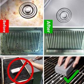 img 1 attached to 🔥 3Pack Grill Cleaning Brick Block - Magic Stone Pumice Barbecue Griddle Cleaner for BBQ Grills, Racks, Flat Top Cookers - Grilling Accessories