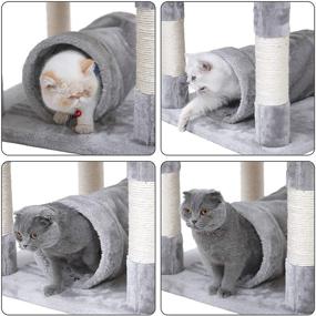 img 1 attached to 🐱 Hey-brother 65" Extra Large Multi-Level Cat Tree Condo Furniture: Sisal-Covered Scratching Posts, Plush Condos, Perch Hammock, Ideal for Kittens, Cats and Pets