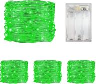 🎄 enhance your holiday decor with pack of 4 indoor battery-operated led string lights! perfect for christmas, weddings & parties. 30 count leds, 10ft silver wire (green) with timer. логотип