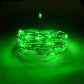 img 2 attached to 🎄 Enhance Your Holiday Decor with Pack of 4 Indoor Battery-Operated LED String Lights! Perfect for Christmas, Weddings & Parties. 30 Count LEDs, 10FT Silver Wire (Green) with Timer.