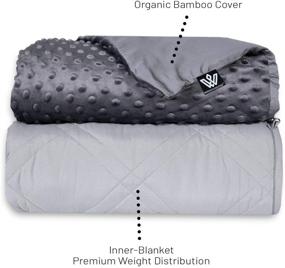 img 3 attached to 🛌 Weighted Evolution Weighted Blanket with Organic Bamboo Lyocell/Sensory Dot Cover - Best Calming Heavy Blanket for Adults and Kids (Minky Bamboo, 60"x 80", 15 lbs) - Warm, Cooling, Cozy and Calm!