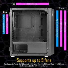 img 1 attached to 💻 Antec NX200 M Micro-ATX Tower Computer Case with Pre-Installed 120mm Rear Fan, Enhanced Airflow & Ventilation, Mesh Front Panel Design, NX Series, Black