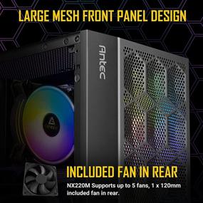 img 3 attached to 💻 Antec NX200 M Micro-ATX Tower Computer Case with Pre-Installed 120mm Rear Fan, Enhanced Airflow & Ventilation, Mesh Front Panel Design, NX Series, Black