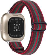 joyozy scrunchie stretchy loop strap compatible with fitbit versa 3& logo