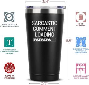 img 1 attached to 🙄 Sarcastic Comment Loading - 16 oz Insulated Stainless Steel Tumbler: Funny Gifts for Men on Father's Day, Birthdays, or Any Occasion