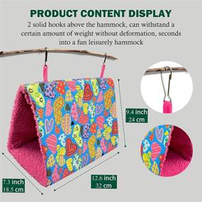 img 3 attached to 🐦 Bluecoco Bird Bed: Cozy Plush Snuggle Hammock for Small to Medium Birds - Ideal for Budgies, Eclectus, Parakeets, Cockatiels, Lovebirds & African Greys