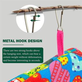 img 1 attached to 🐦 Bluecoco Bird Bed: Cozy Plush Snuggle Hammock for Small to Medium Birds - Ideal for Budgies, Eclectus, Parakeets, Cockatiels, Lovebirds & African Greys