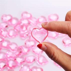 img 2 attached to 💖 150 Pieces Mayam Acrylic Hearts – Valentine’s Day Heart Ornaments for Wedding, Party Vase Fillers and Table Scatter Decoration (Pink)