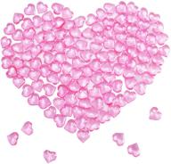 💖 150 pieces mayam acrylic hearts – valentine’s day heart ornaments for wedding, party vase fillers and table scatter decoration (pink) logo