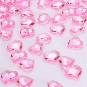 img 1 attached to 💖 150 Pieces Mayam Acrylic Hearts – Valentine’s Day Heart Ornaments for Wedding, Party Vase Fillers and Table Scatter Decoration (Pink)