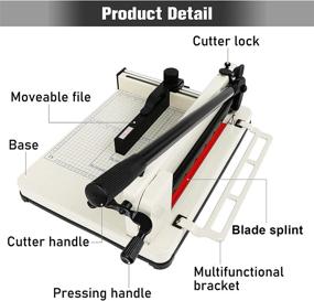 img 2 attached to 🔪 Olenyer 12 Inch Heavy Duty Paper Trimmer: High Capacity Guillotine Paper Cutter for Precise Cutting of 500 Sheets