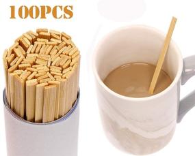 img 3 attached to 🌱 7-Inch Biodegradable Mini Skater Stirrers for Eco-Friendly Beverages