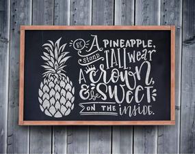 img 2 attached to 🍍 GSS Designs Pineapple Stencil (12x16Inch) - Reusable Word Stencil Inspirational Quote Template for Wood Painting, Pillows, Canvas, Furniture & Wall Décor (SL-053)