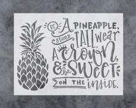 🍍 gss designs pineapple stencil (12x16inch) - reusable word stencil inspirational quote template for wood painting, pillows, canvas, furniture & wall décor (sl-053) logo