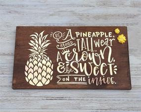 img 3 attached to 🍍 GSS Designs Pineapple Stencil (12x16Inch) - Reusable Word Stencil Inspirational Quote Template for Wood Painting, Pillows, Canvas, Furniture & Wall Décor (SL-053)