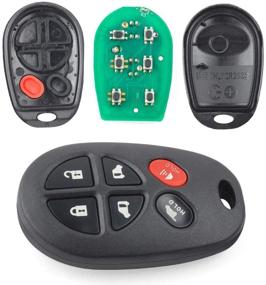 img 1 attached to 🔑 Beefunny Keyless Entry Remote Car Key Fob for Toyota Sienna 2004-2013 - 6 Button FCC ID: GQ43VT20T (1)