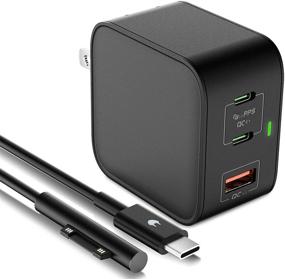 img 4 attached to 65W GaN USB C PD 3.0 QC 3.0 Charger - Powerful Surface Pro Mini Travel Charger for Surface Devices