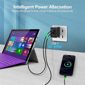 img 3 attached to 65W GaN USB C PD 3.0 QC 3.0 Charger - Powerful Surface Pro Mini Travel Charger for Surface Devices