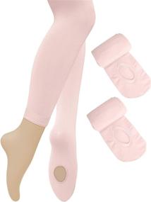 img 4 attached to 🧦 Girls' Comfortable Elastic Transition Pantyhose by Dancina - Socks & Tights