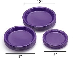 img 1 attached to Exquisite Purple Plastic Dessert Plates