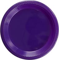 exquisite purple plastic dessert plates logo