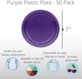 img 3 attached to Exquisite Purple Plastic Dessert Plates