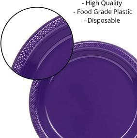 img 2 attached to Exquisite Purple Plastic Dessert Plates