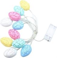 🐇 colorful easter eggs led fairy string lights - 4.9 ft battery powered for holiday parties, christmas decorations, and home décor logo