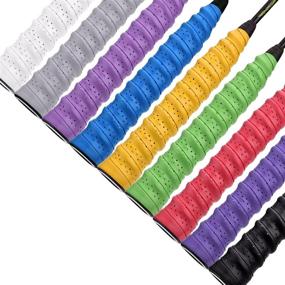 img 4 attached to 🎾 Pangda Overgrips Set (9 Pack Style A) - Enhanced Anti-Slip and Absorbent Badminton/Tennis Racket Grip, Multicolored