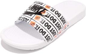 img 4 attached to NIKE Benassi Print White Black: Sleek and Stylish Athletic Slide Sandal