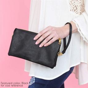 img 3 attached to 👛 Stylish Convertible Vegan Leather Wallet Clutch: Perfect Women's Handbags & Wallets in Wristlets