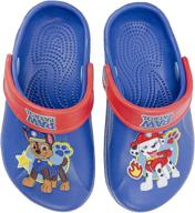 paw patrol toddler molded clog with 👟 backstrap, sizes 7-12: comfortable & stylish footwear for kids logo