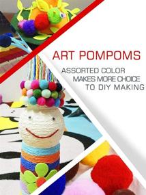 img 1 attached to 🎨 Cosweet 500pcs 1 Inch Art Pom Poms: Assorted Colorful DIY Craft Decorations for Kids Craft Projects, Home Party Holiday Decor