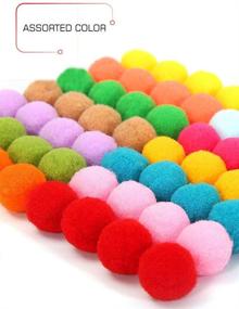 img 2 attached to 🎨 Cosweet 500pcs 1 Inch Art Pom Poms: Assorted Colorful DIY Craft Decorations for Kids Craft Projects, Home Party Holiday Decor