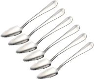 🥄 stainless steel grapefruit spoon set, serrated edge spoon for citrus fruits, kiwi, salads, and desserts (sharp spoon) logo